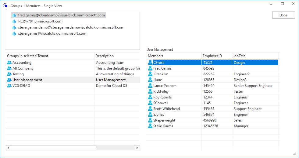 Azure Users of Group