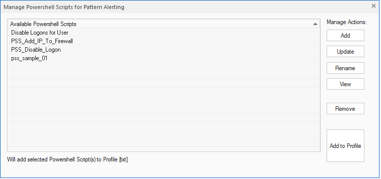 Pattern Alerts PowerShell Script Define