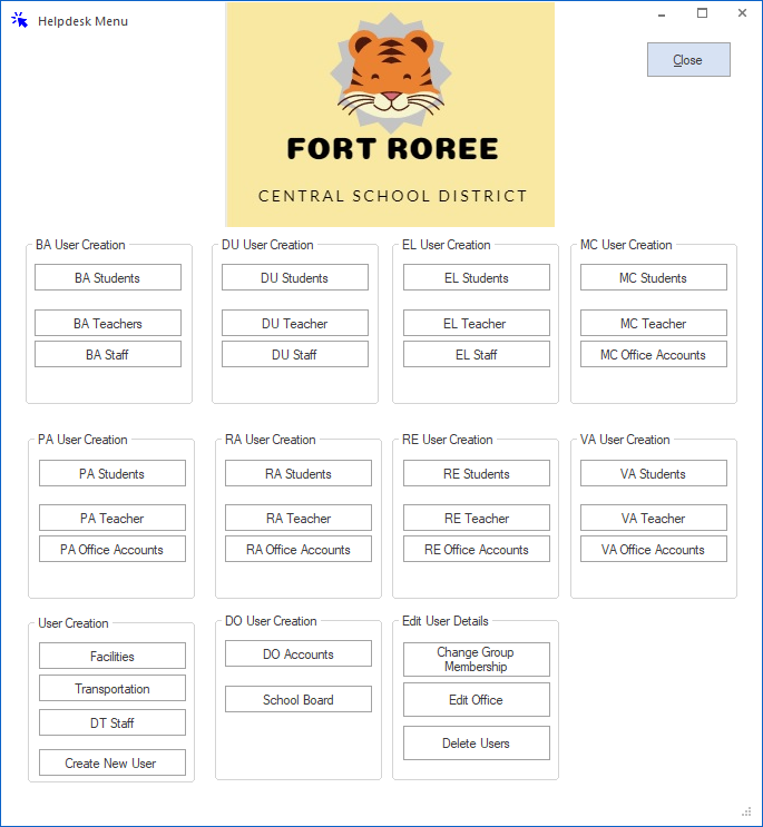 Elementary HelpDesk Dashboard